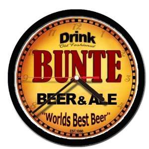  BUNTE beer and ale cerveza wall clock 