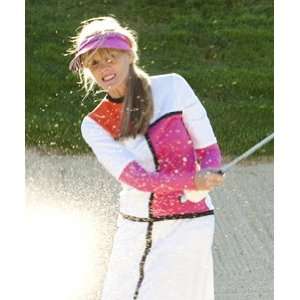  Iconic Mondrian Elbow Sleeve Ladies Golf Tee: Sports 
