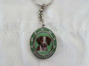 BRITTANY SPANIEL METAL KEYCHAIN  