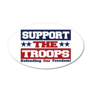 38.5x24.5O Wall Vinyl Sticker Support the Troops Defending Our Freedom