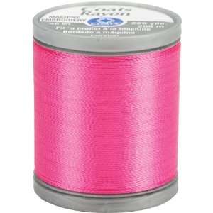   Rayon Machine Embroidery Thread 225 yd Hot Pink: Arts, Crafts & Sewing