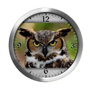  Modern Wall Clock Great Horned Owl 