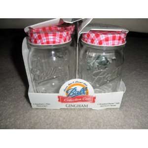  Ball Mason Jars Collection Elite Gingham: Kitchen & Dining