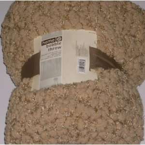   Tan Plush Micro Bobble Super Soft Throw Blanket 