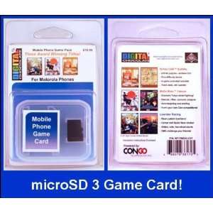  Motorola Cellular micro SD Card Game Pack Electronics