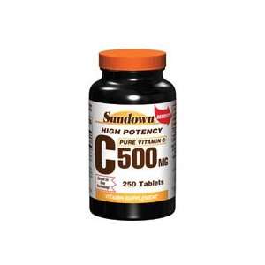  Sundown C 500mg Absorbic Acid tabs 250ct 250 ea Health 