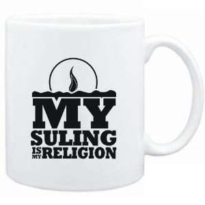  Mug White  my Suling is my religion Instruments Sports 