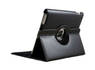   Rotating Magnetic Leather Case Smart Cover Swivel Stand Black  