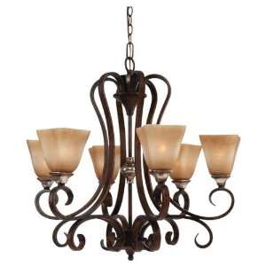  Feiss Catania Mediterranean Crackle 6   Light Single Tier 