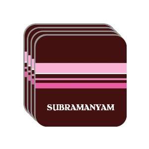  Personal Name Gift   SUBRAMANYAM Set of 4 Mini Mousepad 