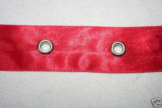 RED SATIN ribbon GROMMET trim gothic corset GOTH 1  