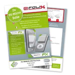  2 x atFoliX FX Mirror Stylish screen protector for Sony XAV 60 