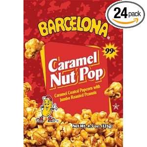 Barcelona Caramel Nut Popcorn, 4.5 Oz Bags (Pack of 24):  