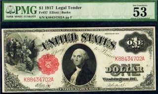   #37 1917 $1 Legal Tender Key Elliott/Burke! Looks Solid Unc!!!  