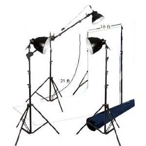  Heavy Weave White Muslin Backdrop with Stand & 750watt 