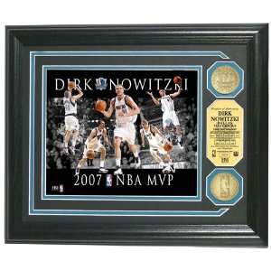  Dirk Nowitzki 2007 Nba Mvp Dominance Gold Coin Photo Mint 