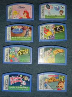 Lot of 8 Leapster Leap Frog Games letter factory princess math mission 
