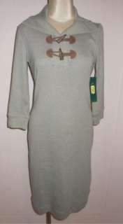 NWT RALPH LAUREN Gray Toggle Front Casual Gray Dress M $119  