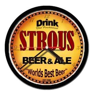  STROUS beer and ale cerveza wall clock: Everything Else