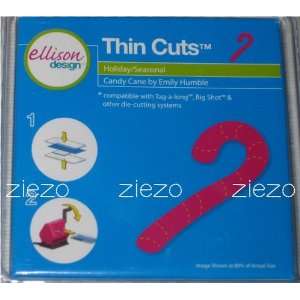   Ellison/Sizzix Thin Cuts Die Candy Cane 22550: Arts, Crafts & Sewing