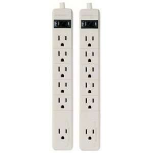   : Phillips #28 10028799418 TV 2PK 6Out Power Strip: Home Improvement