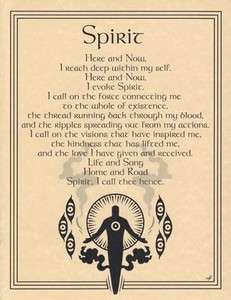 Spirit Evocation Parchment Page for Book of Shadows or Poster!  