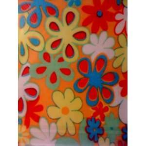  JUMBO Fabric Stretchable Book Cover FLOWER Pattern: Office 