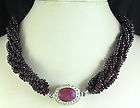 643Cts DESIGNER NATURAL GARNET BEADS NECKLACE WITH STON