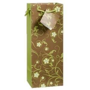 Floral Brown/green Wine Bag:  Kitchen & Dining