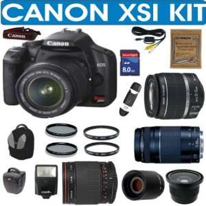 BRAND NEW CANON REBEL XSI (IMPORT) + CANON 18 55mm IS LENS + CANON 75 