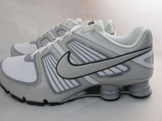 NEW MENS NIKE SHOX TURBO X1 SL 414941 100 WHITE/SILVER  