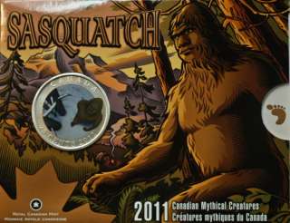 2011 Canada Coloured 25 cent   Sasquatch  