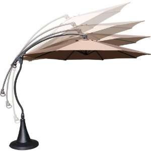 Darlee 10 ft Cantilever Umbrella With Base   Brown Patio 