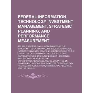  Federal information technology investment management, strategic 