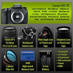  Canon EOS 7D 18 MP CMOS APS C Digital SLR Camera with EF S 