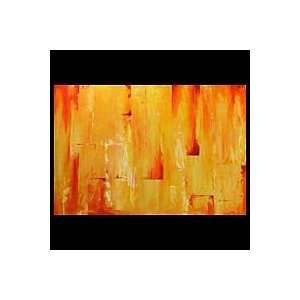  NOVICA Abstract Painting   Happiness of Living Home 