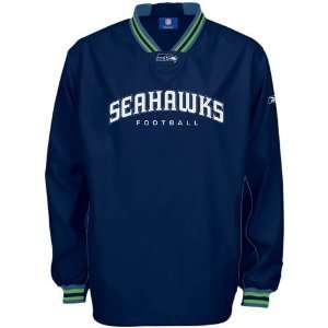 Reebok Seattle Seahawks Navy Blue Play Dry Hot Jacket  