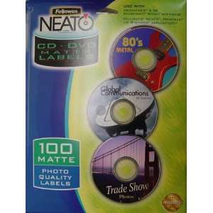  Fellowes CD/DVD Matte Labels (100): Office Products