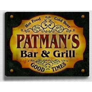 Patmans Bar & Grill 14 x 11 Collectible Stretched 