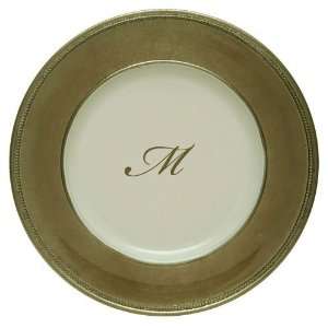  Jay Import Company 132M 13 Monogrammed Charger Plates 