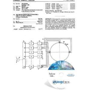 NEW Patent CD for VECTOR TRANSFER FEED SYSTEM FOR A CIRCULAR ARRAY 
