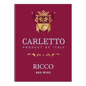  Carletto Ricco Rosso 750ML: Grocery & Gourmet Food