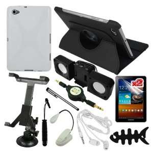   Leather Case and Car Mount Holder for Samsung Galaxy Tab 7.7 P6800