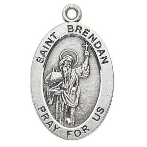   Saint St. Brendan with 20 Chain in Gift Box Patron Saint of Sailors