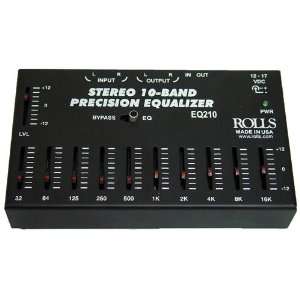  Rolls EQ210 Stereo 10 Band Graphic Equalizer Musical Instruments