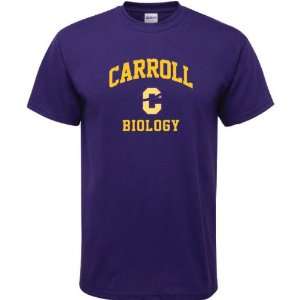   Carroll College Fighting Saints Purple Biology Arch T Shirt Sports