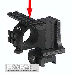 You can add a longer rail to your sidewinder scope mount. With this 
