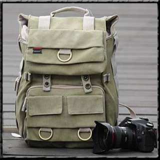 Canvas Camera Laptop Backpack DSLR Canon EOS Nikon Sony  