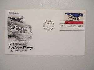 FIRST DAY OF ISSUE COVER 26 CENT AIRMAIL POSTAGE STAMP SHRINE OF 