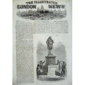  Statue Benjamin Franklin 1856 Boston America Man Print 